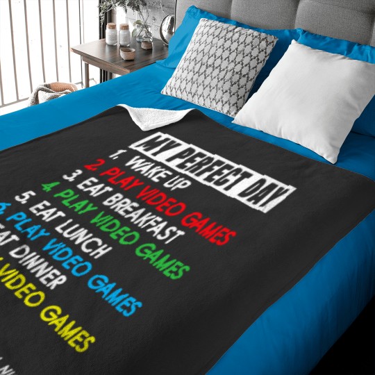 Discover My Perfect Day Video Games Baby Blankets