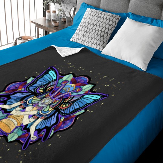 Discover Psychedeliutterfly Abstract Art Colorful Hippie Trippy Baby Blankets