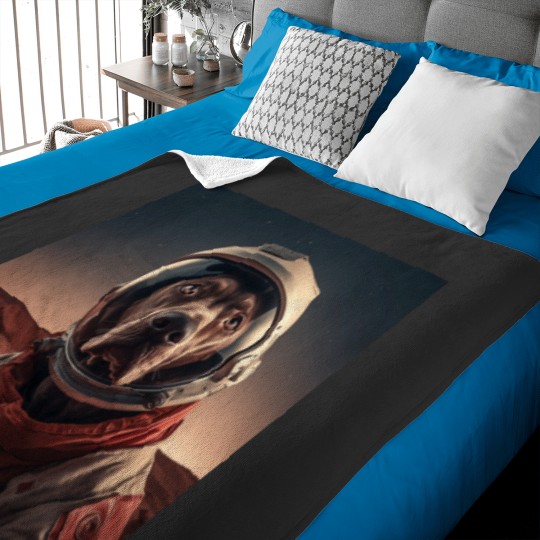 Discover weimaraner on a tour to mars Baby Blankets
