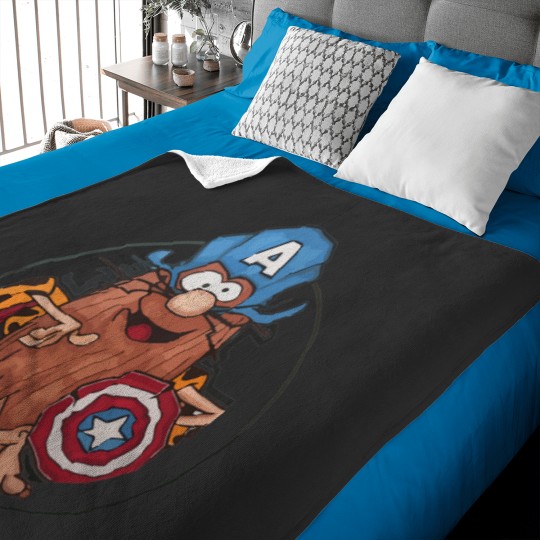 Discover Captain Caveman Baby Blankets