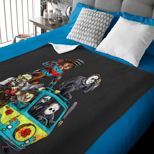 Discover Horror Movie Mystery Machine Baby Blankets