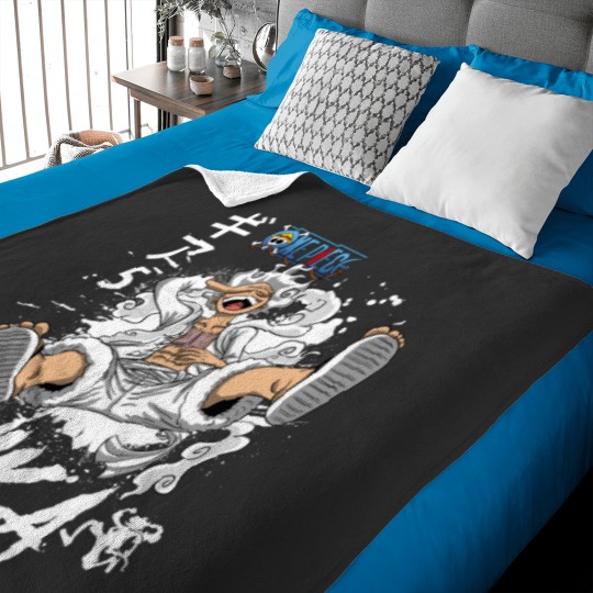 Discover Luffy Sun God Nika - Gear 5 White Baby Blankets