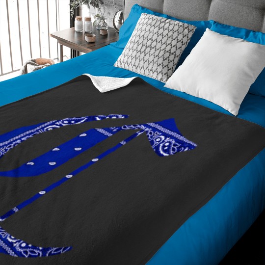 Discover capital letter c blue bandana hip hop street wear gangster t Baby Blankets