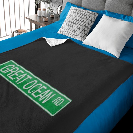 Discover 020 Great Ocean Road street sign Sticker Baby Blankets