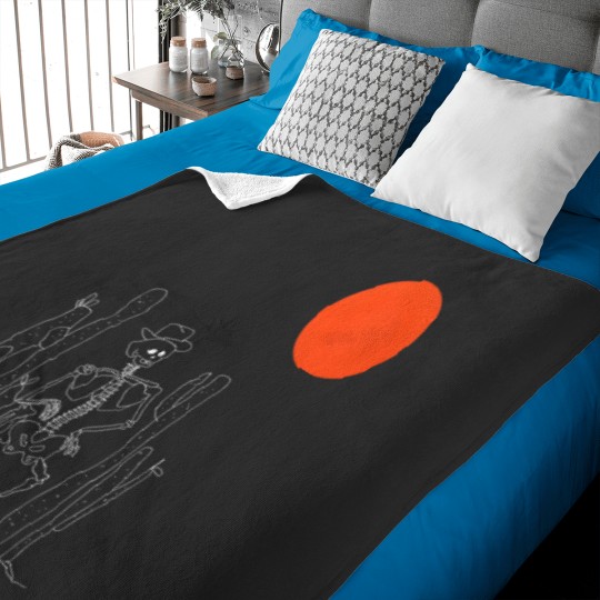 Discover Blood Moon Skeleton Reverse Baby Blankets