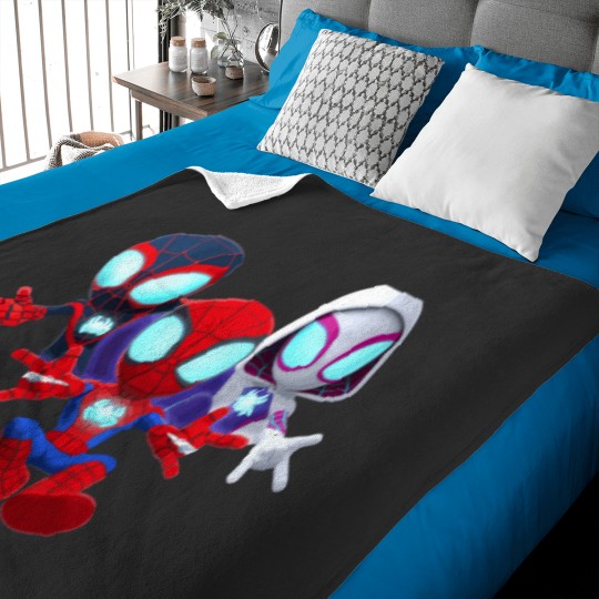 Discover Funny Spidey And His Amazing Friends Baby Blankets