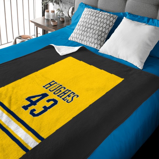 Discover Quinn Hughes - Michigan Graphic Baby Blankets