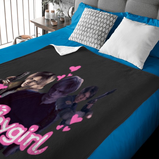 Discover Trio Leon Kennedy babygirl design resident evil Baby Blankets