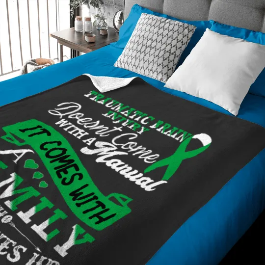 Discover Traumatic Brain Injury Awareness Family Support Baby Blankets