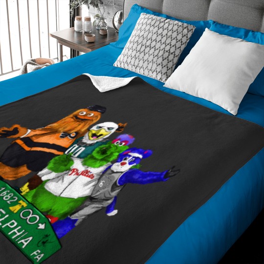 Discover Philly Mascots Baby Blankets