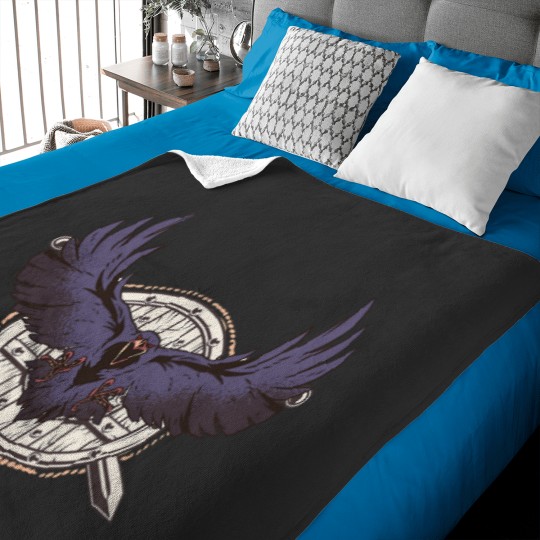 Discover Odins Raven Hugin Munin Viking Valhalla Baby Blankets