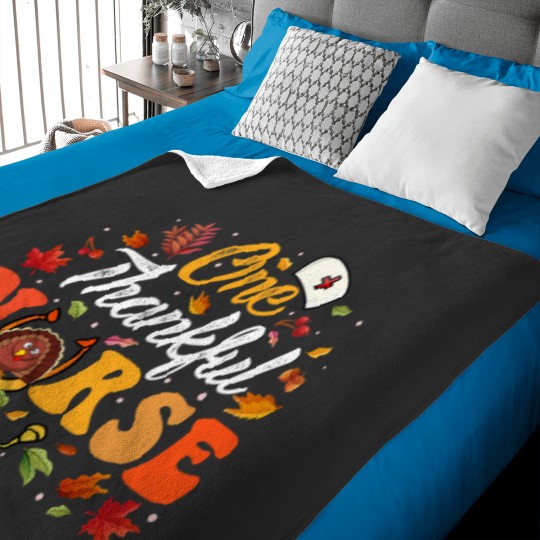 Discover One Thankful  Stethoscope Turkey Autumn Baby Blankets