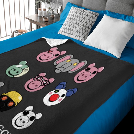 Discover Thinknoodles Piggy Merchandise Piggy Merchandise Baby Blankets