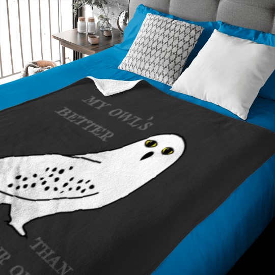Discover My owl_s better than your owl17 Baby Blankets