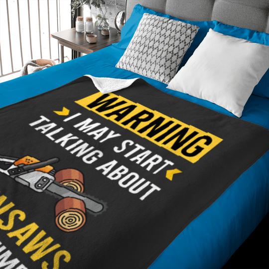 Discover ning Chainsaw Arborist Lumberjack Woodworking Woodworker Carpenter Carpentry Baby Blankets