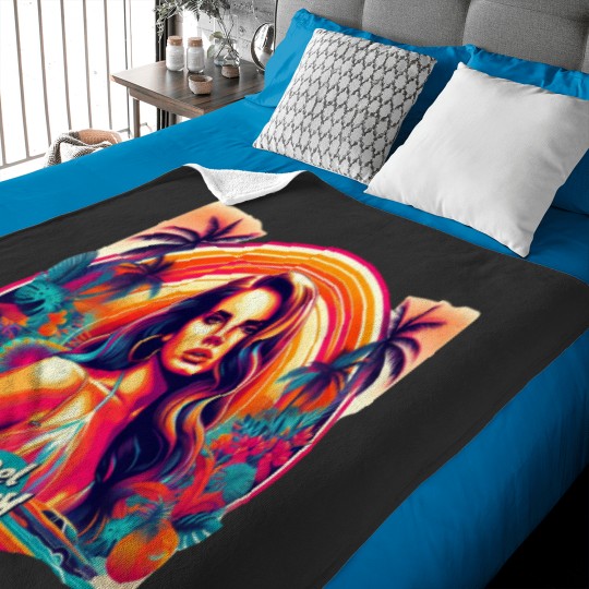Discover Lana Del Rey - Sunset Beach Baby Blankets
