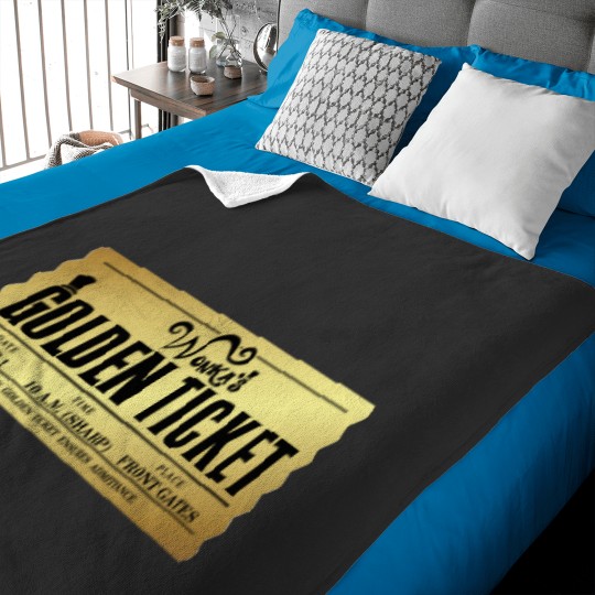 Discover Wonka golden ticket Baby Blankets