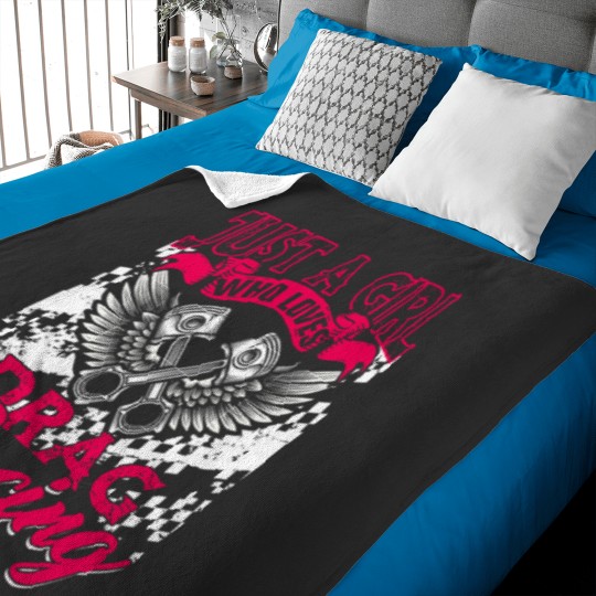 Discover Just a Girl who Loves Drag Racing Women Drag Race Gift Baby Blankets