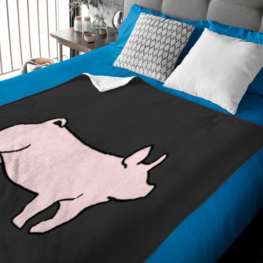 Discover Yorkshire Show Pig Sticker Baby Blankets