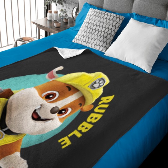 Discover Happy Rubble - PawPatrol Logo (2022) Baby Blankets