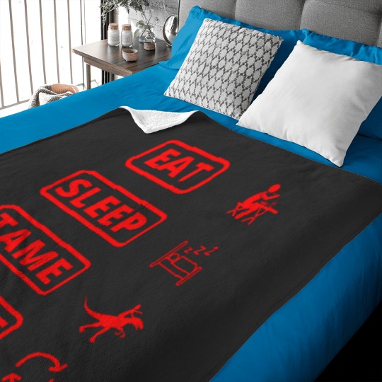 Discover Ark Survival Evolved - EAT SLEEP TAME REPEAT Baby Blankets