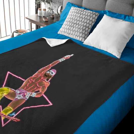 Discover Macho man top rope neon color Gift For Fans Star wa r Coffee May The Froth be with You Baby Blankets