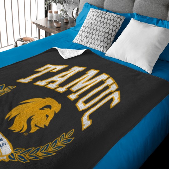 Discover texas am commerce lions victory vintage navy Baby Blankets