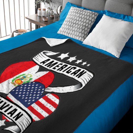 Discover peruvian american peru usa half peruvian american flag Baby Blankets