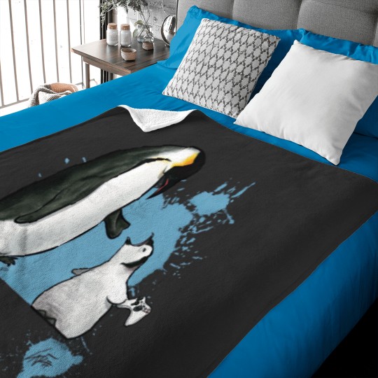 Discover Penguin Gamer Chick Baby Blankets