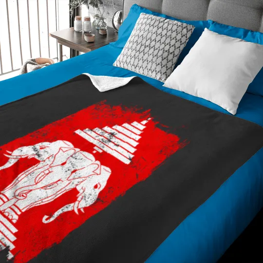 Discover laos erawan three headed elephant kingdom of laos Baby Blankets