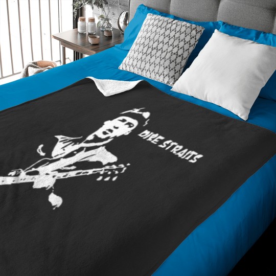 Discover Mark Knopfler Dire Straits Vintage White  Sticker Baby Blankets