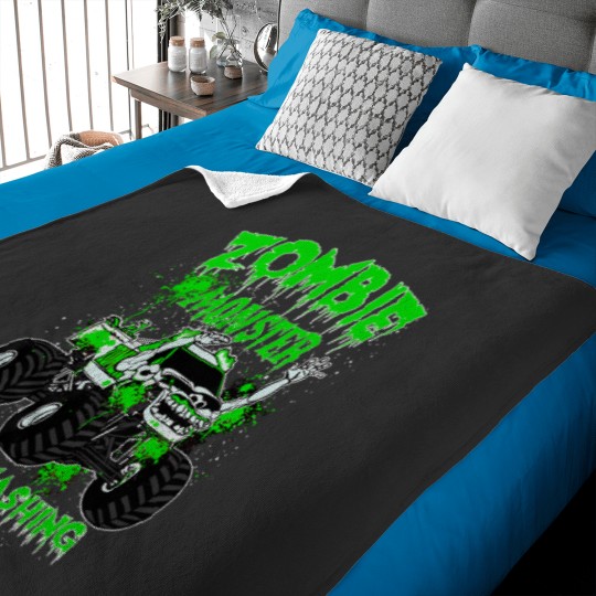 Discover zombie monster truck the smashing dead Baby Blankets