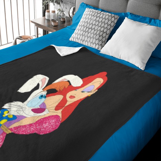 Discover Roger and Jessica Rabbit Baby Blankets
