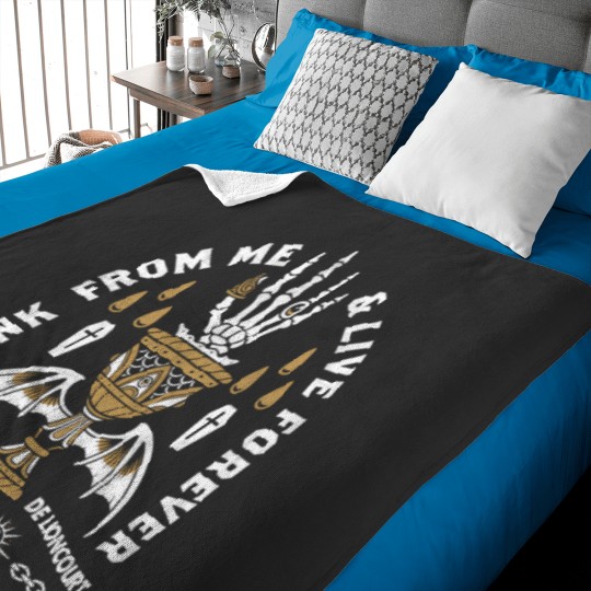 Discover Drink From Me - Lestat Vampire - Gothic Quote cat Baby Blankets