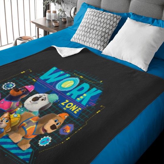 Discover junior pupstruction work zone phinny roxy luna Baby Blankets