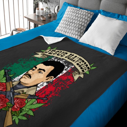 Discover Jesus Malverde Tarkus Shield Baby Blankets