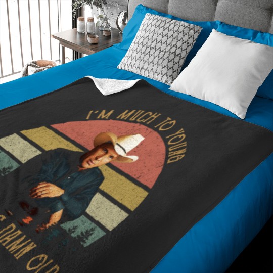 Discover Vintage Garth Tees Brooks-I'm Much To Young To Feel This-Damn-Old Baby Blankets