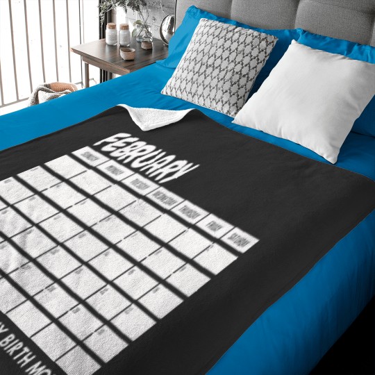 Discover Birth Month - February Black Baby Blankets