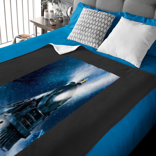 Discover A train to the North Pole Baby Blankets