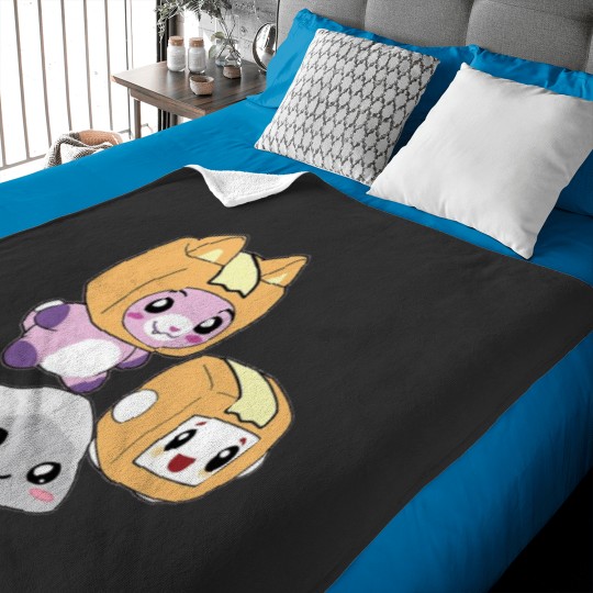 Discover Lankybox Rocky, Boxy, and Foxy Baby Blankets