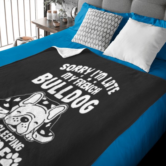 Discover French Bulldog Bulldog Was Sleeping On Me Baby Blankets