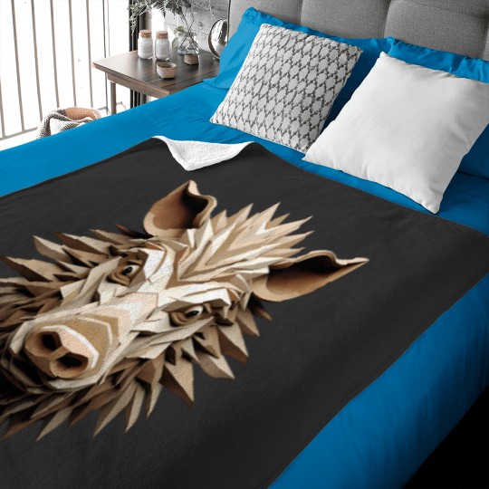 Discover 3D Cartoon Hog, wild boar, Logo, , Wall arts, Art Prints and More Baby Blankets