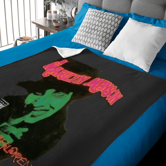 Discover Matta Marilyn-Manson Smells Like Children Baby Blankets