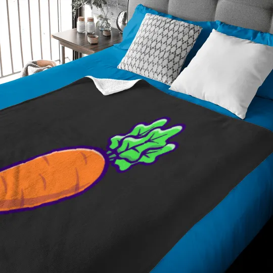 Discover Carrot Vegetable Cartoon Carrot Vegetable Cartoon Baby Blankets