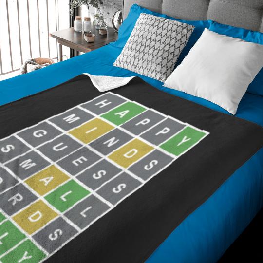 Discover Happy Minds Guess Small Words Daily Wordle Game Baby Blankets