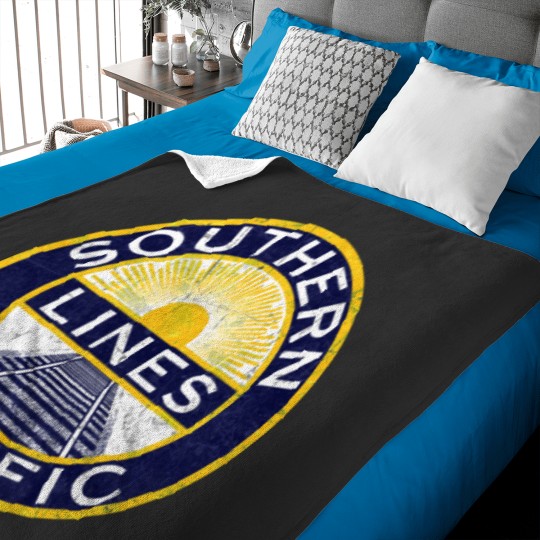 Discover Vintage Historic Railway Southern Pacific Baby Blankets