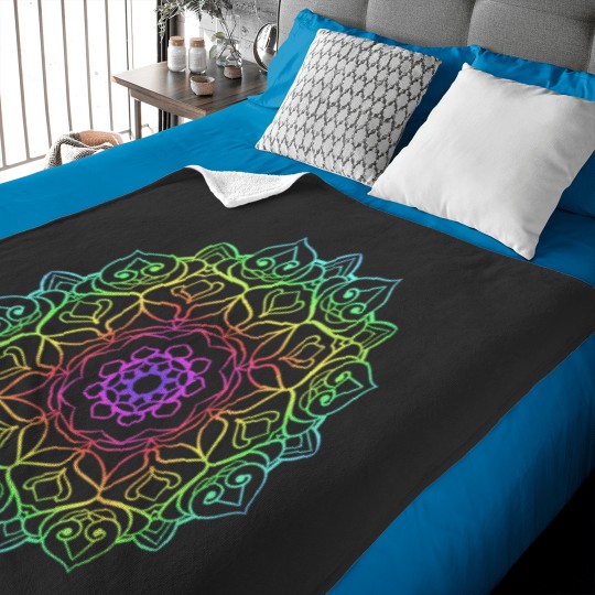 Discover Multicolor Intricate Mandala Design Baby Blankets