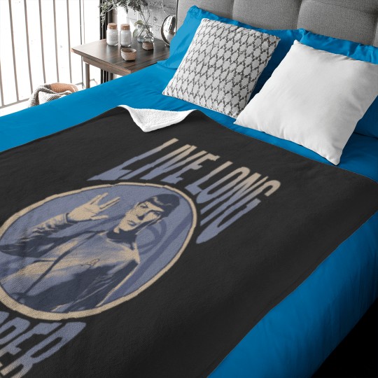 Discover Original Series Spock Blue Hue Portrait Birthday Baby Blankets