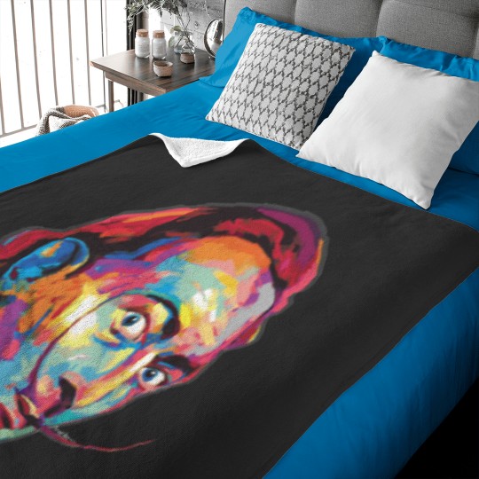 Discover Salvador Dali Portrait Jigsaw Puzzle.png Baby Blankets