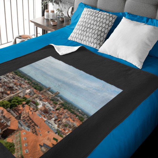 Discover York UK Roofs and York Minster Cathedral Aerial Photo North Yorkshire in SummerT Baby Blankets